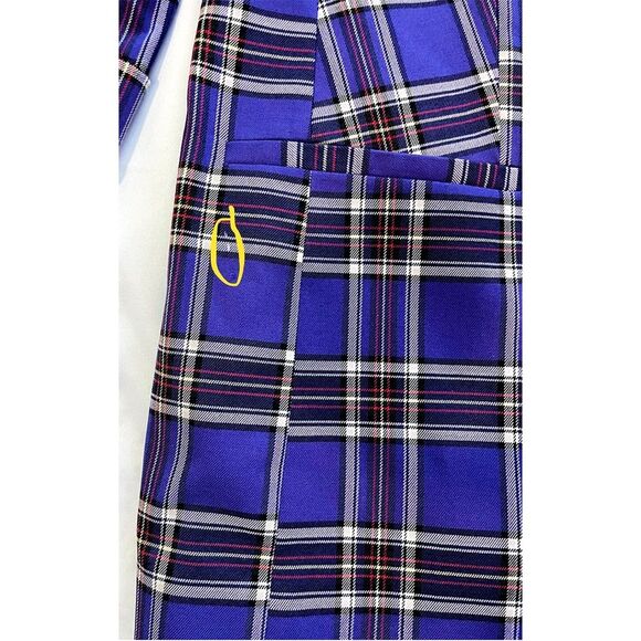 Express Oversized Open Blazer | Purple Plaid Size M, 3/4 Sleeve - Picture 7 of 8